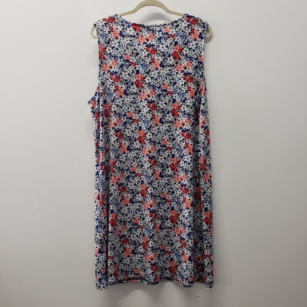 New Directions Floral Sleeveless Pullover Dress XL